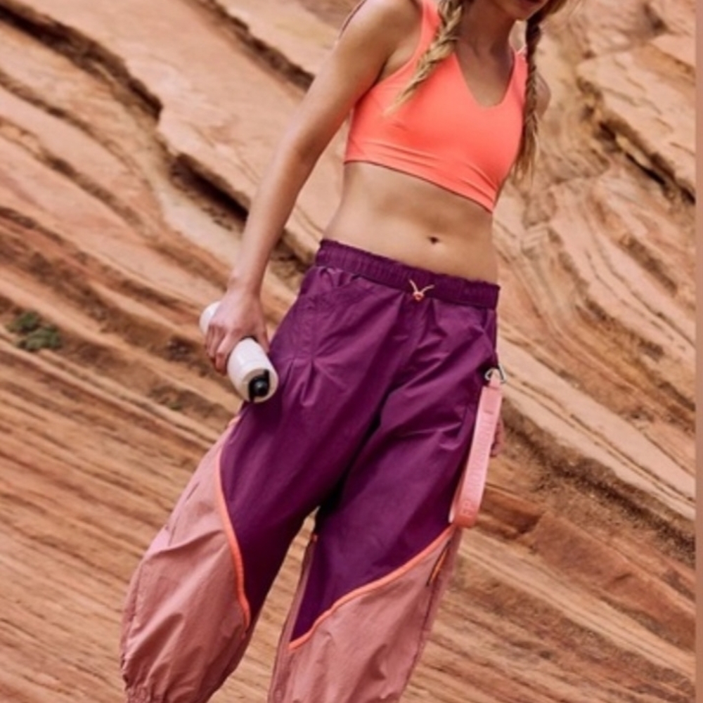 Free People Purple and Pink Pants